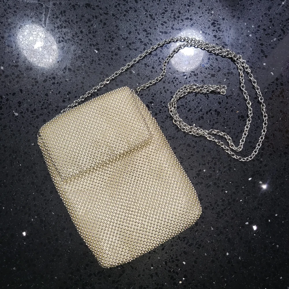 Jessica McClintock Gold Beaded Crossbody